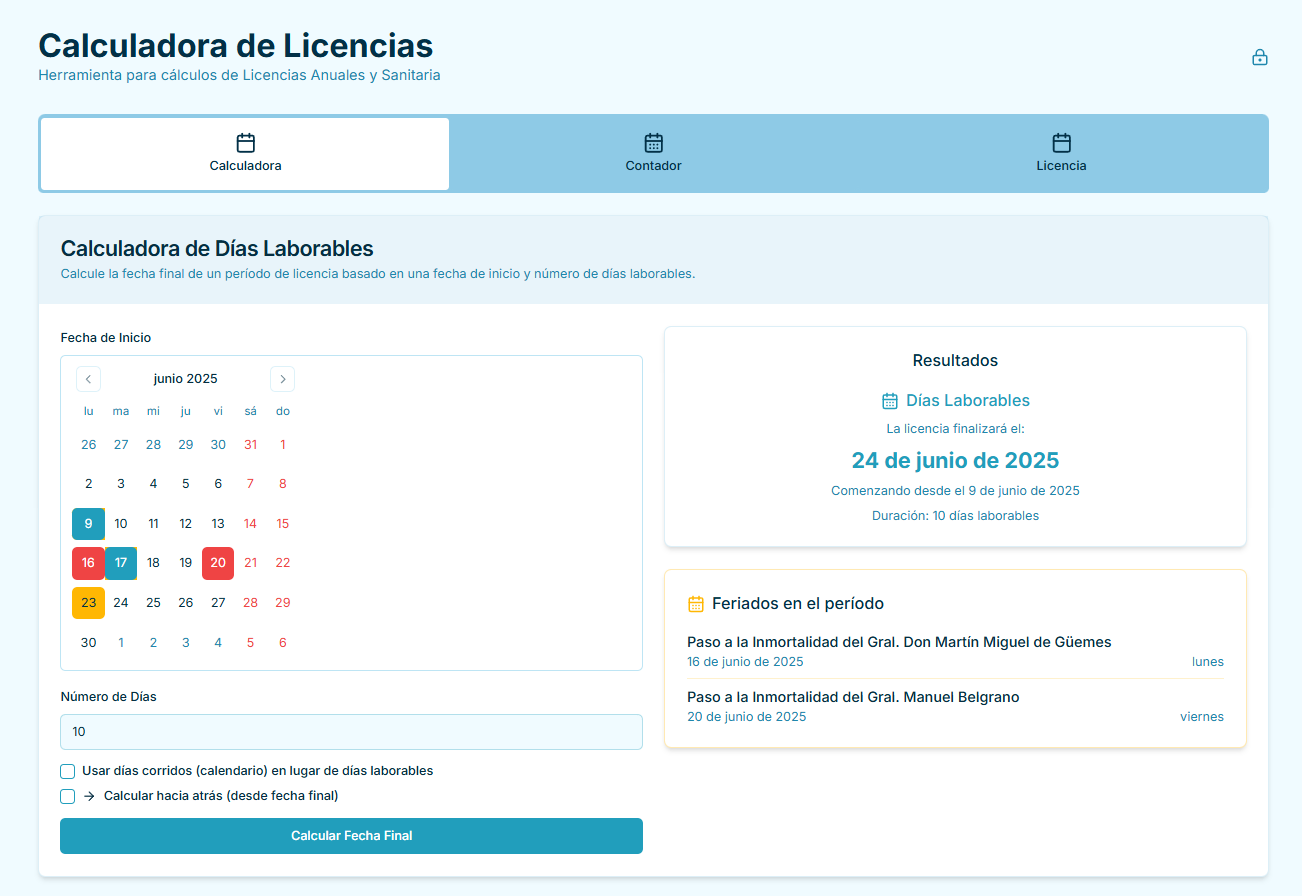 Calculadora de Días Laborables - Imagen 1